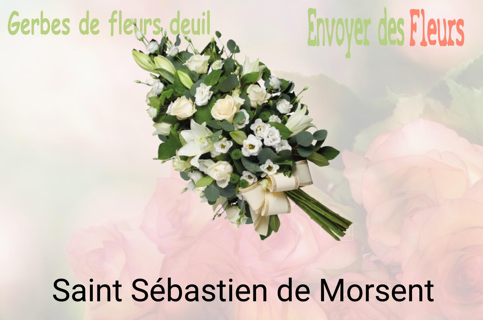Gerbe de fleurs de deuil livrée à Saint-Sébastien-de-Morsent